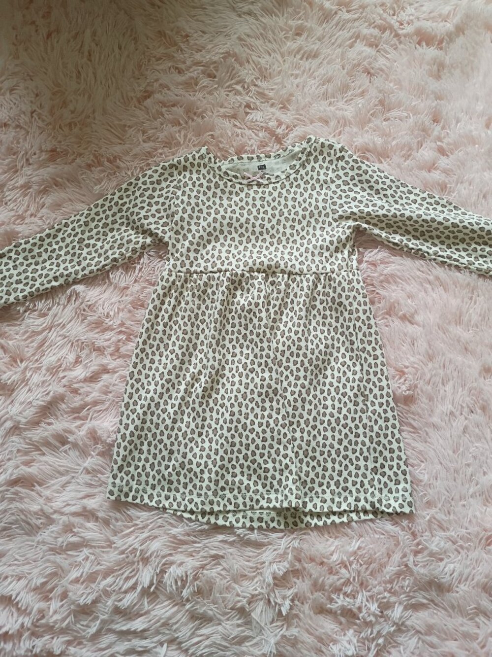 Hudson Baby Infant and Toddler Girl Cotton Dresses, Blush Rose Leopard